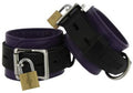 Strict Leather Purple and Black Deluxe Locking Ankle Cuffs