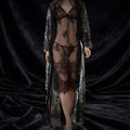 Sultry Eyelash Lace Babydoll and Robe Set